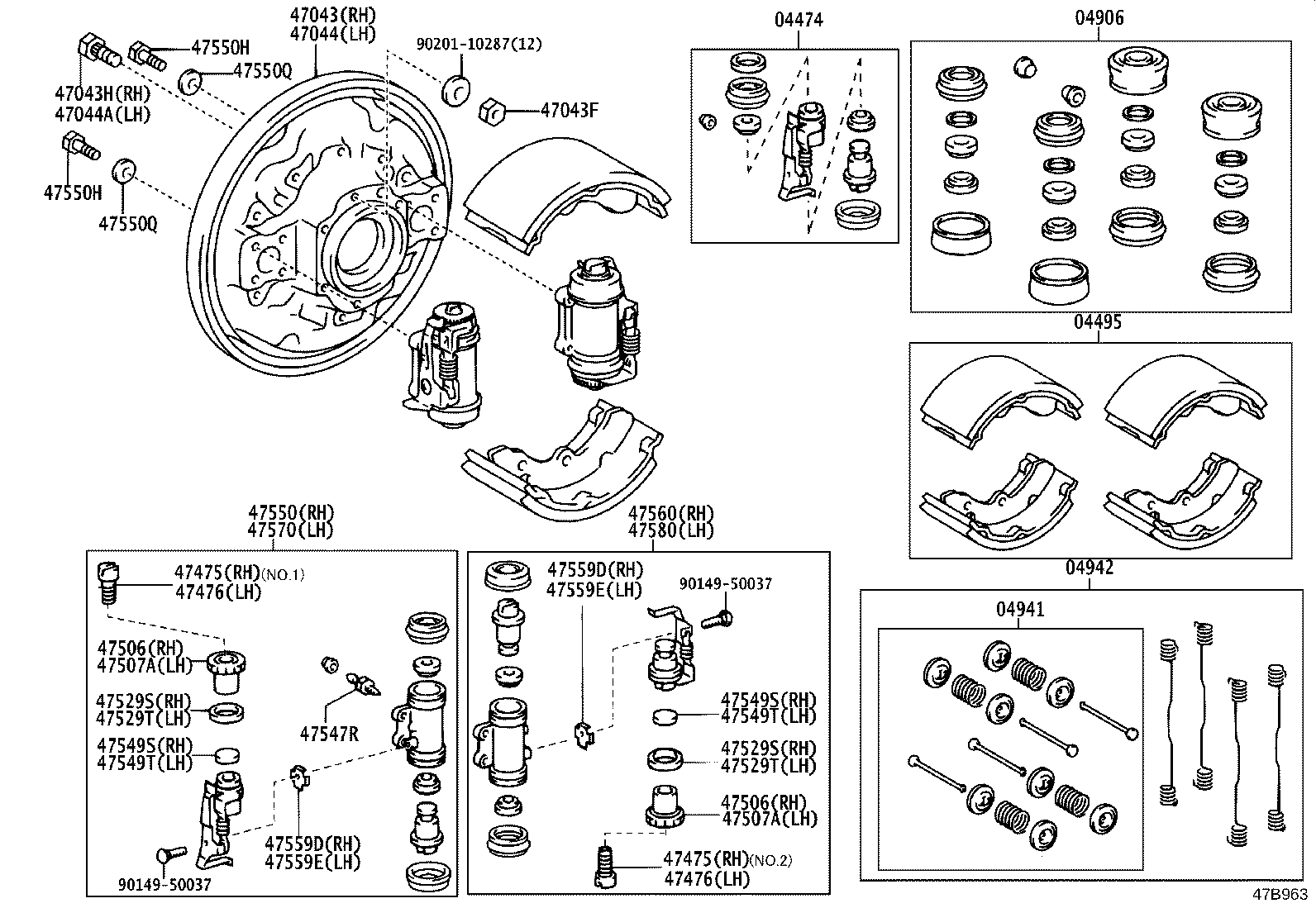 04495-25100 SHOE KIT, REAR BRAKE product image