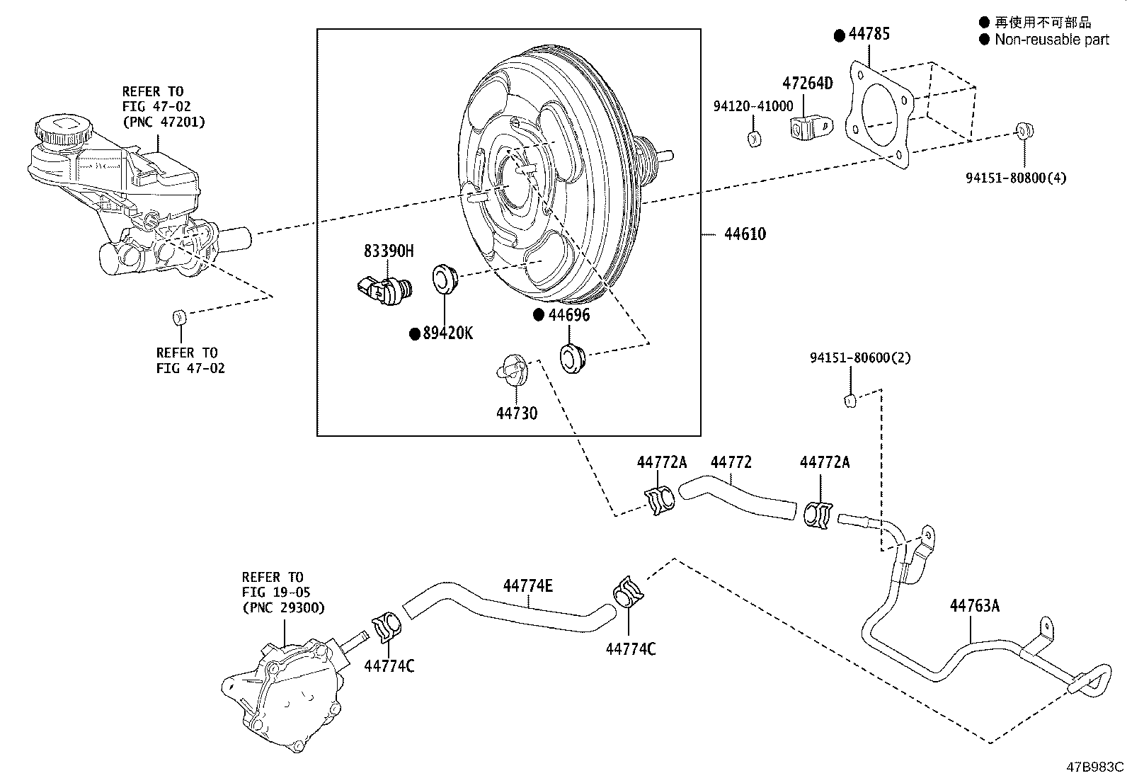 44774-12A20 HOSE, UNION TO CONNECTOR TUBE product image
