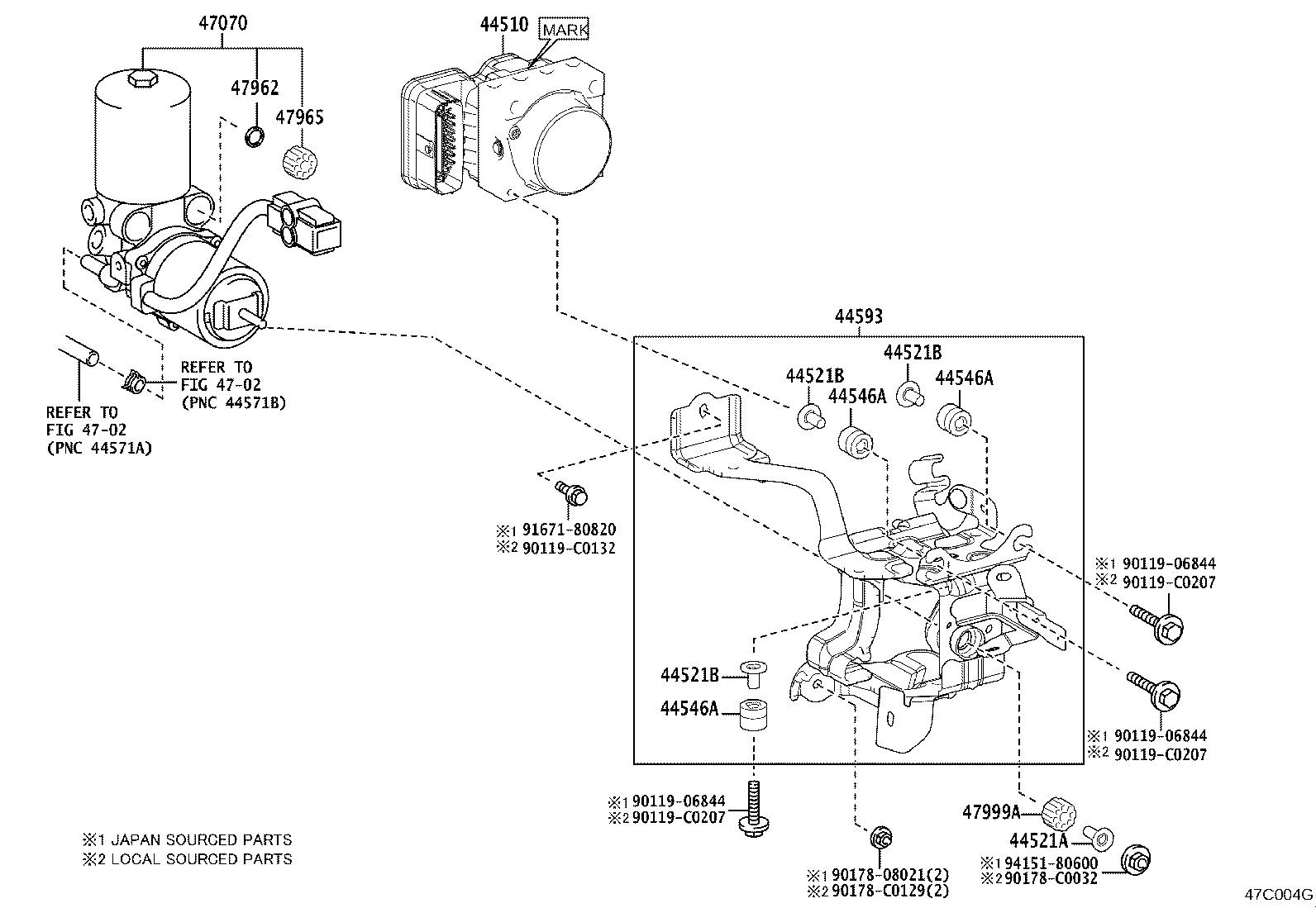 44590-02640 BRACKET, BRAKE ACTUATOR, NO.3 product image