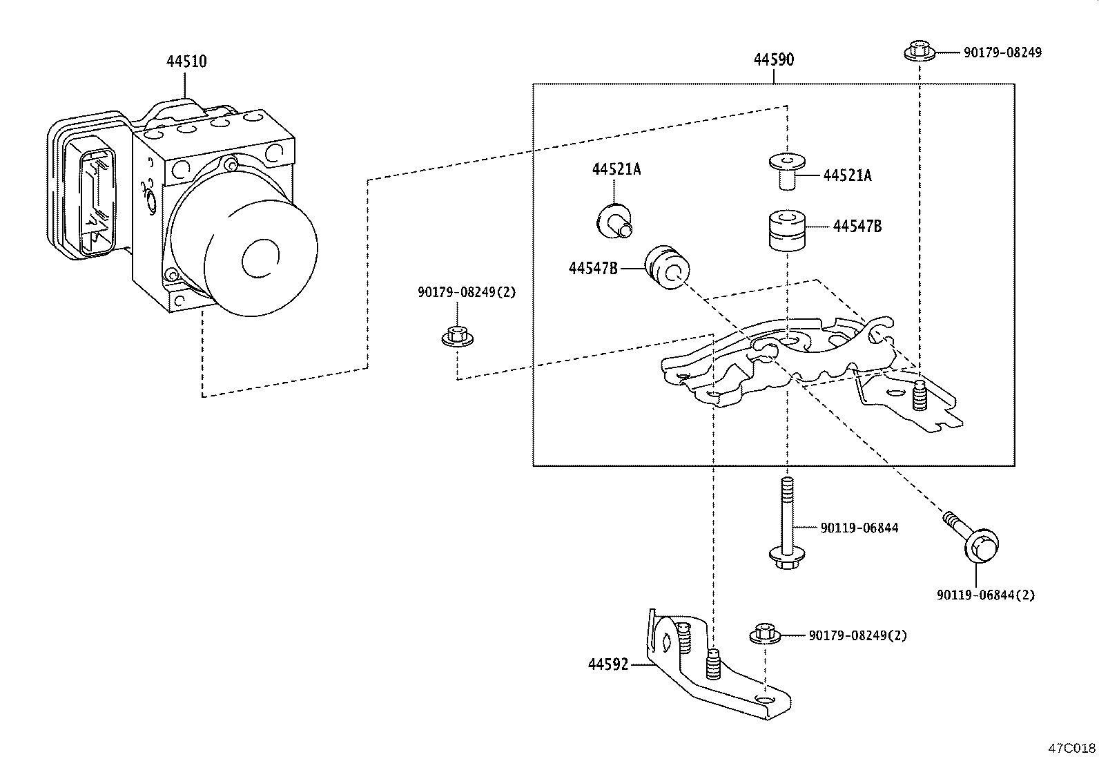 47315-35490 TUBE, FRONT BRAKE, NO.5 product image