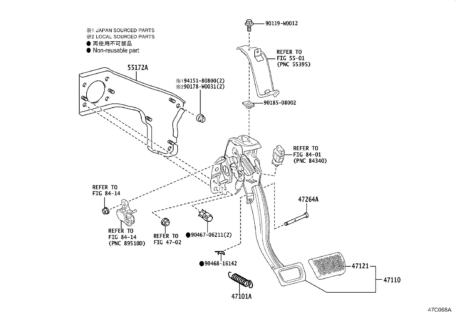 47110-F4070 SUPPORT ASSY, BRAKE PEDAL product image
