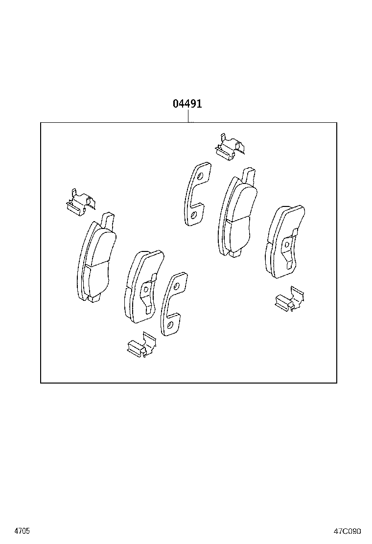 04947-B2020 FITTING KIT, DISC BRAKE, FRONT product image