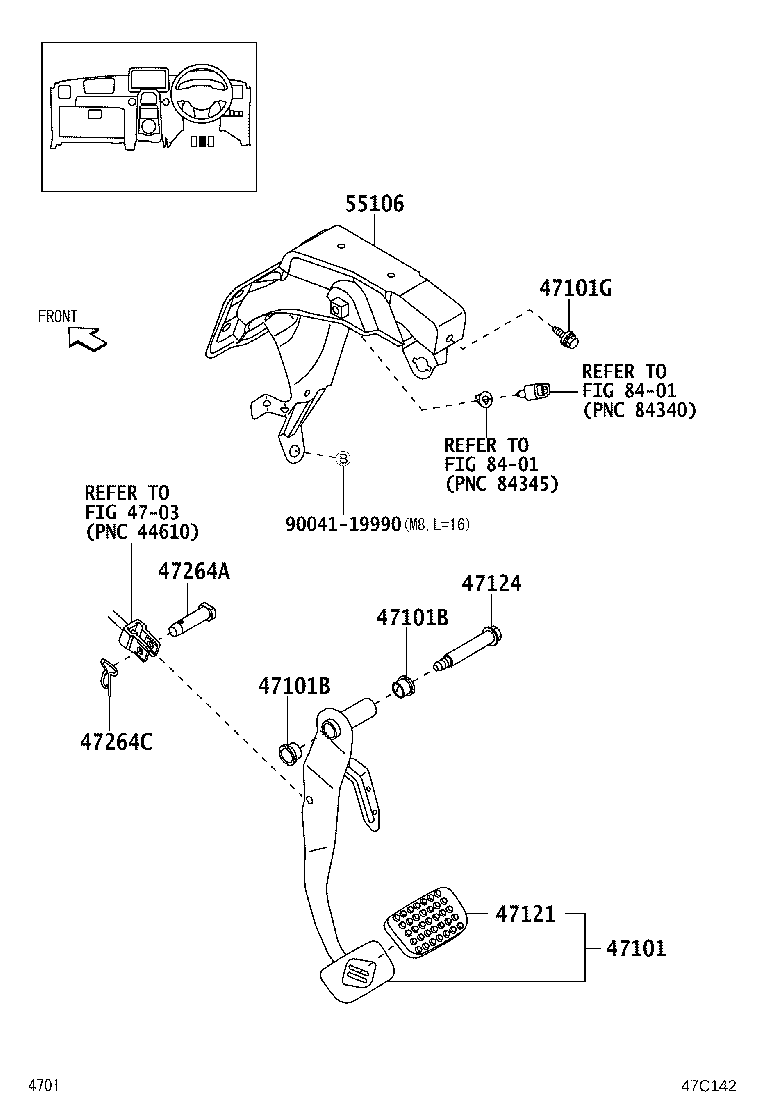 47110-B2330 PEDAL SUB-ASSY, BRAKE product image