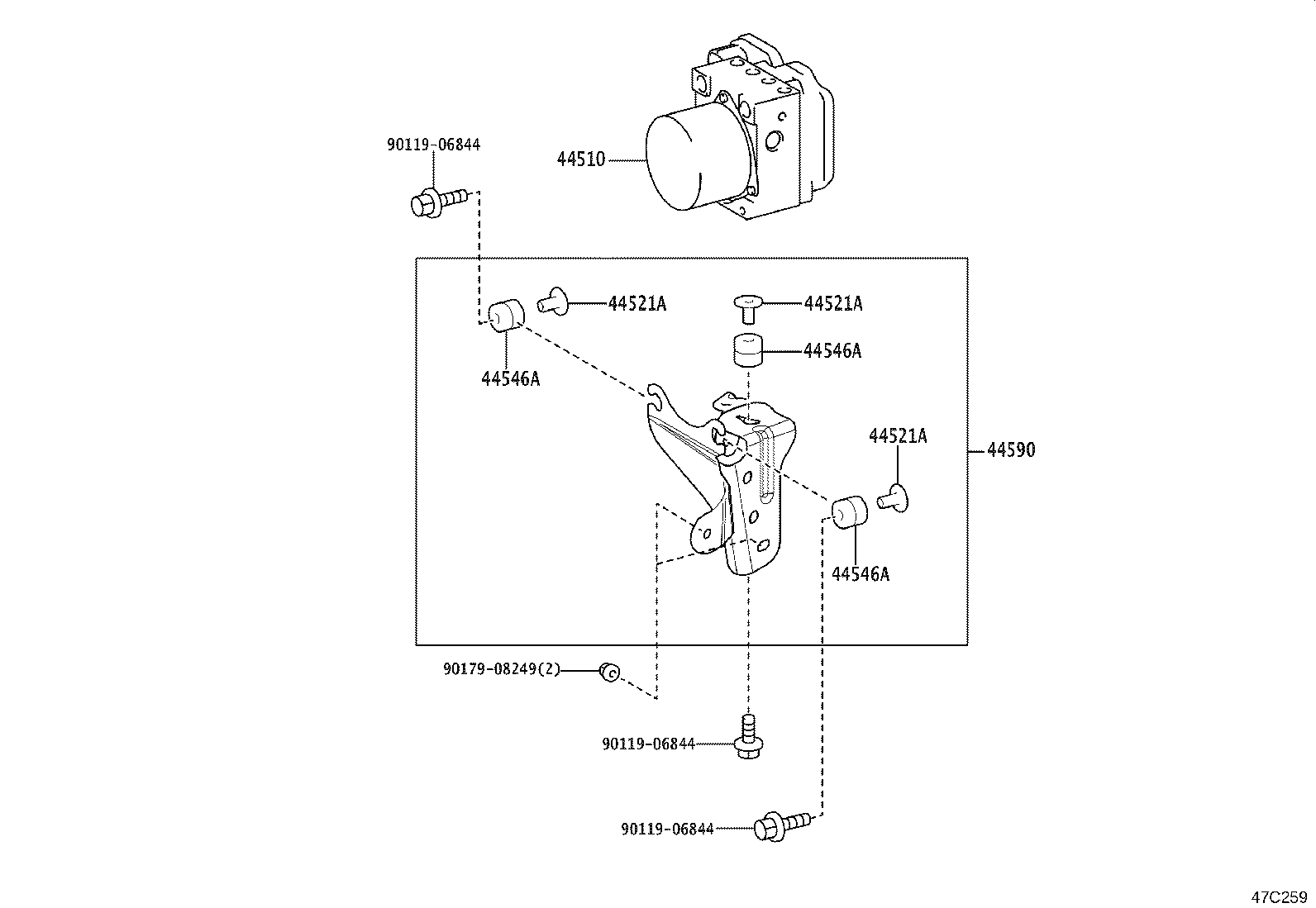 44050-58340 ACTUATOR ASSY, BRAKE product image