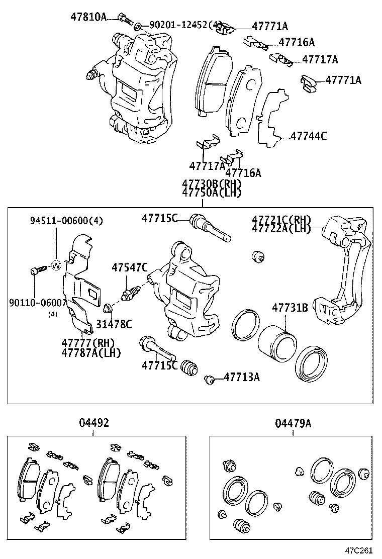 47744-60010 SHIM, ANTI-SQUEAL, NO.1(FOR REAR DISC BRAKE) product image