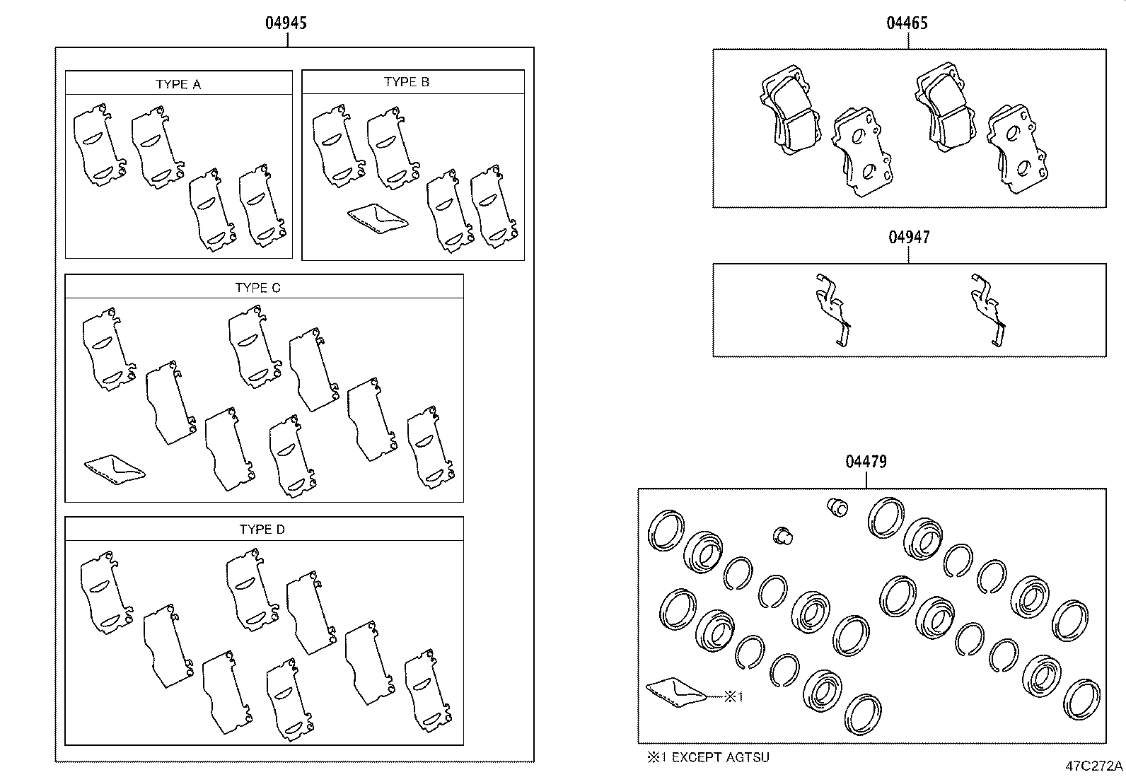 04465-0K370 PAD KIT, DISC BRAKE, FRONT product image