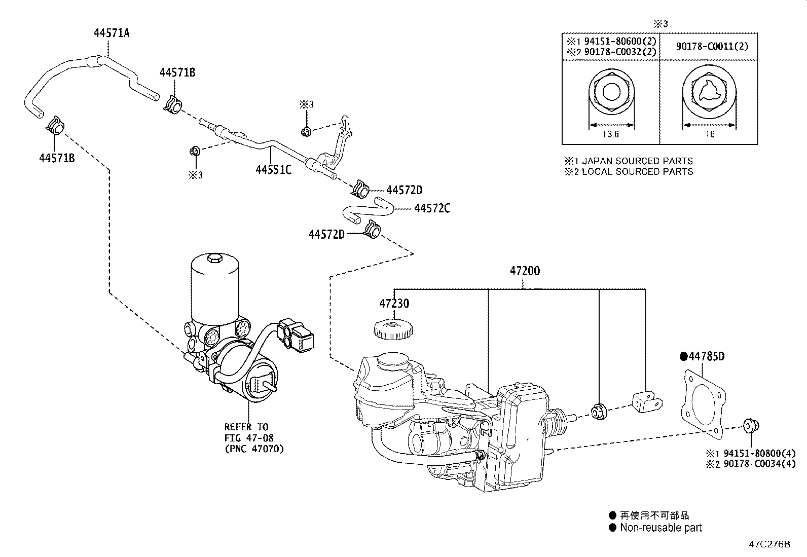 47050-F4020 CYLINDER ASSY, BRAKE MASTER product image