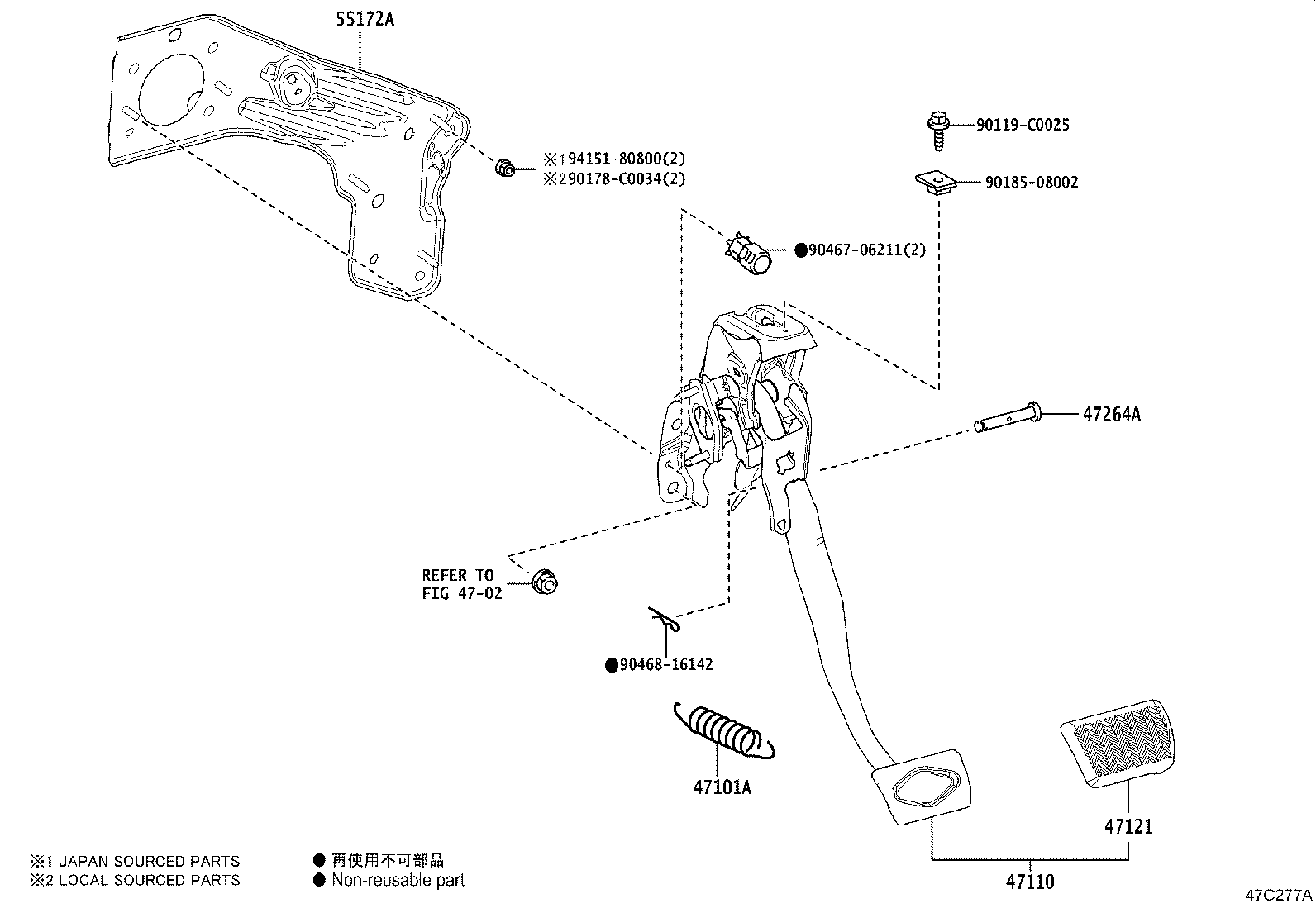 47110-F4170 SUPPORT ASSY, BRAKE PEDAL product image