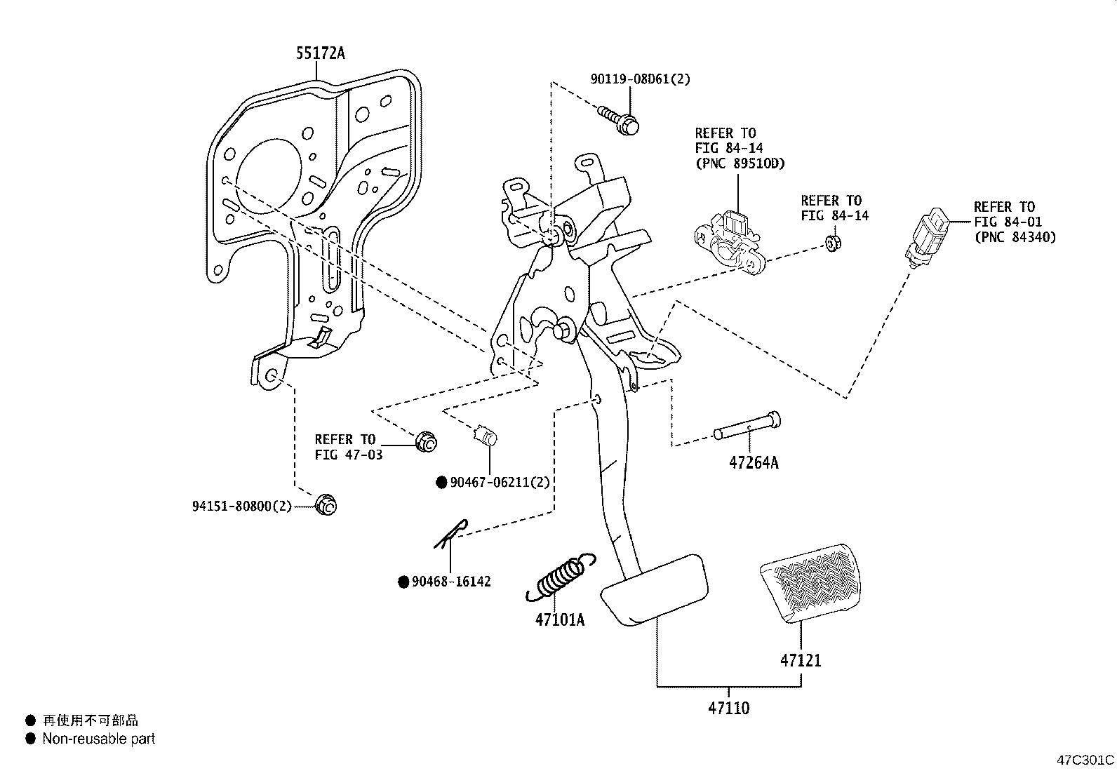 47110-K0100 SUPPORT ASSY, BRAKE PEDAL product image