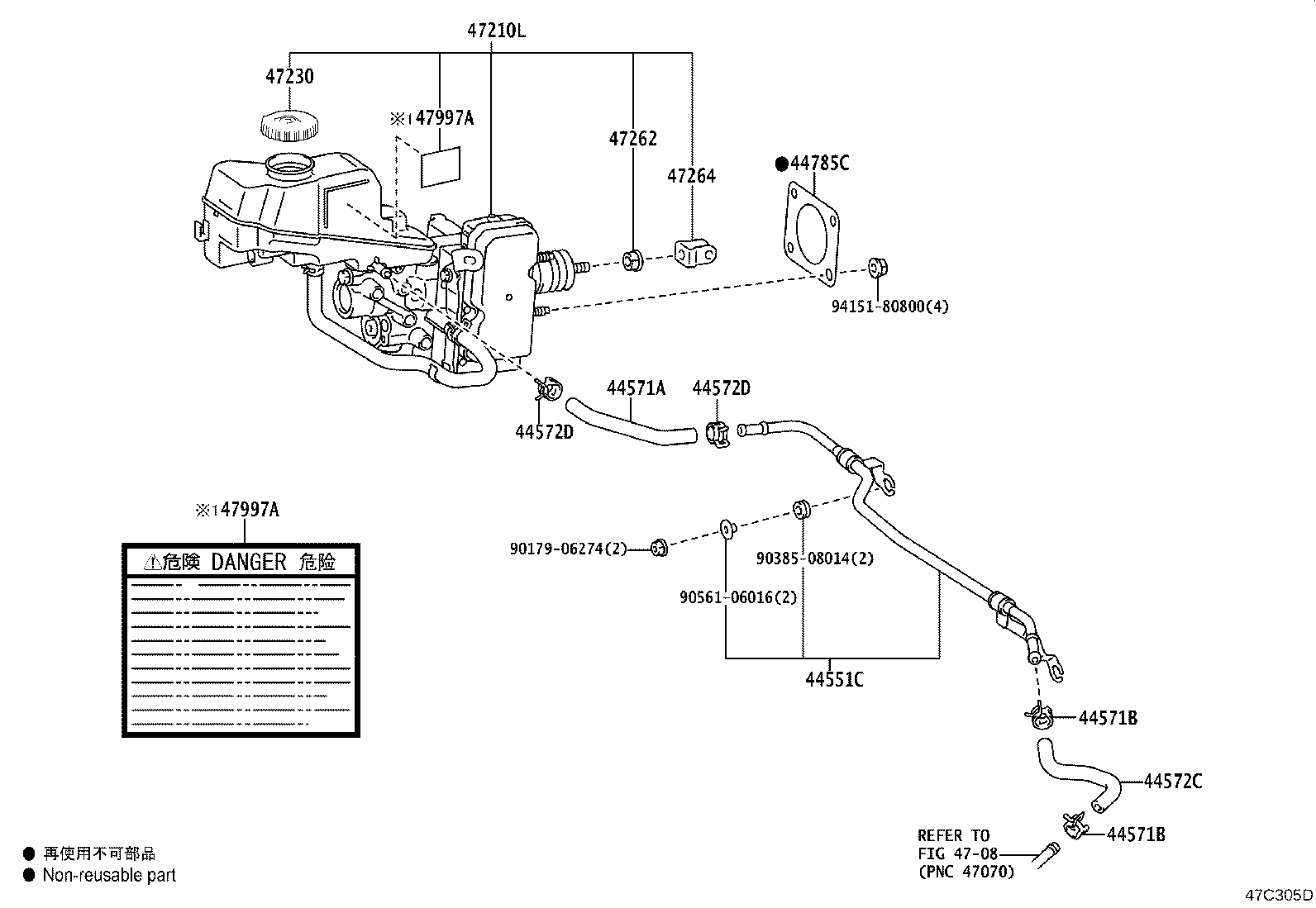 47201-K0070 CYLINDER SUB-ASSY, BRAKE MASTER product image