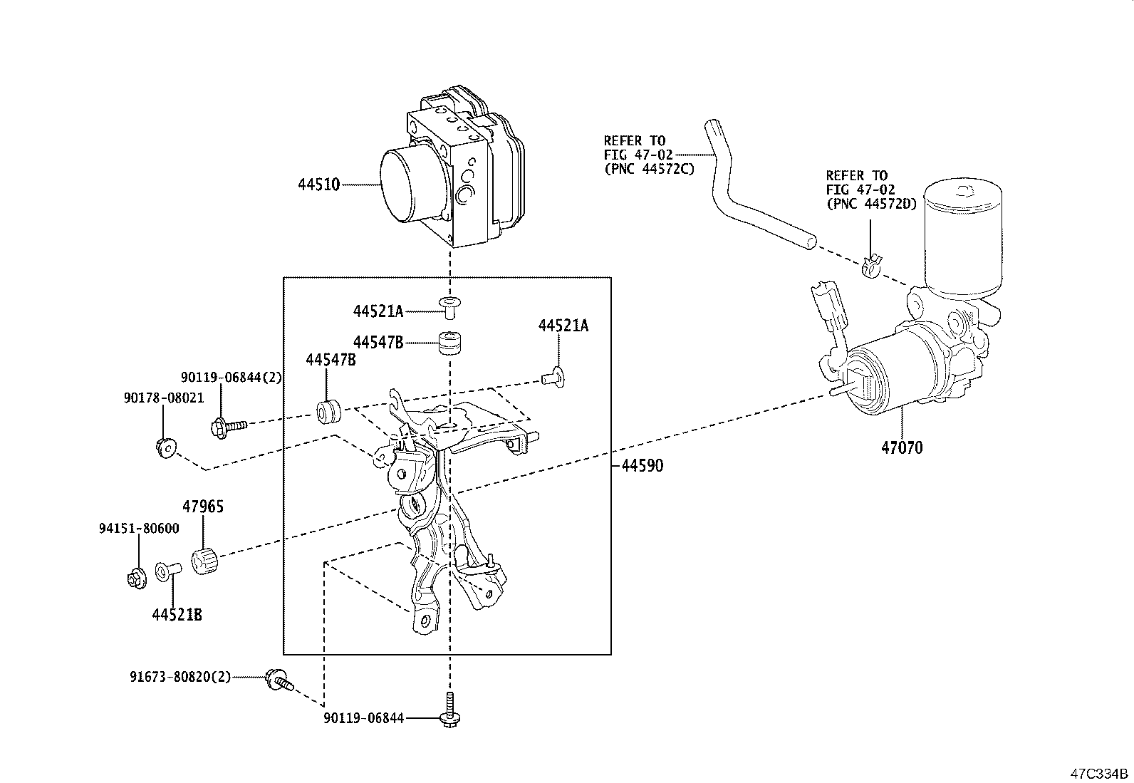47313-42470 TUBE, FRONT BRAKE, NO.3 product image