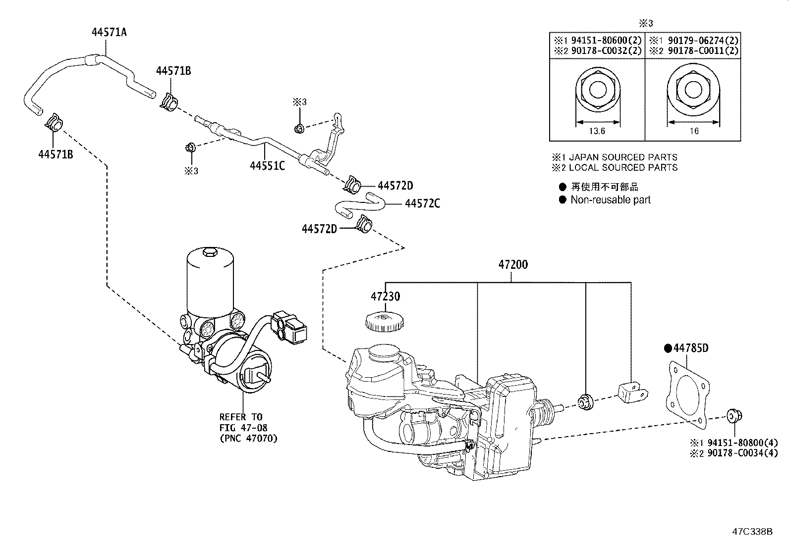 47050-F4010 CYLINDER ASSY, BRAKE MASTER product image