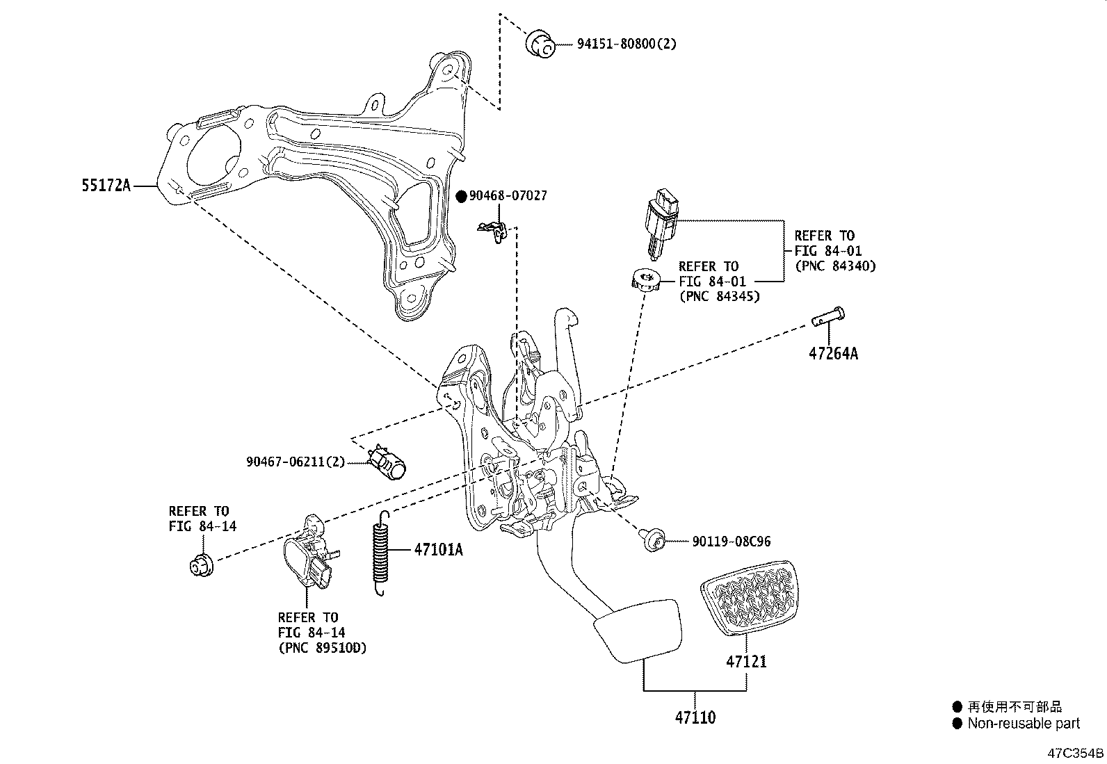 47110-42370 SUPPORT ASSY, BRAKE PEDAL product image