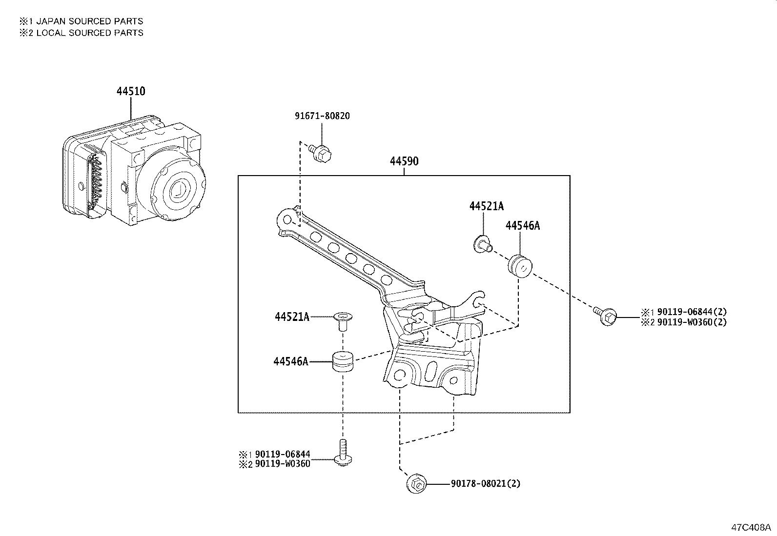 47315-K0010 TUBE, FRONT BRAKE, NO.5 product image