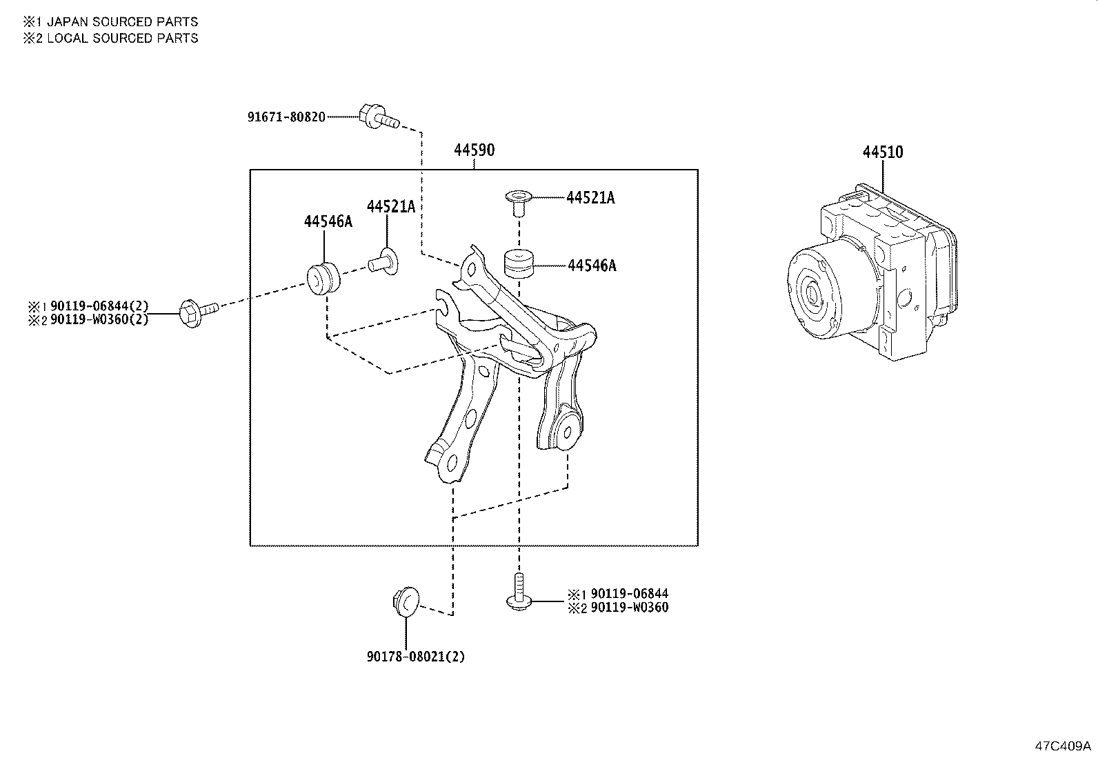 47315-K0010 TUBE, FRONT BRAKE, NO.5 product image