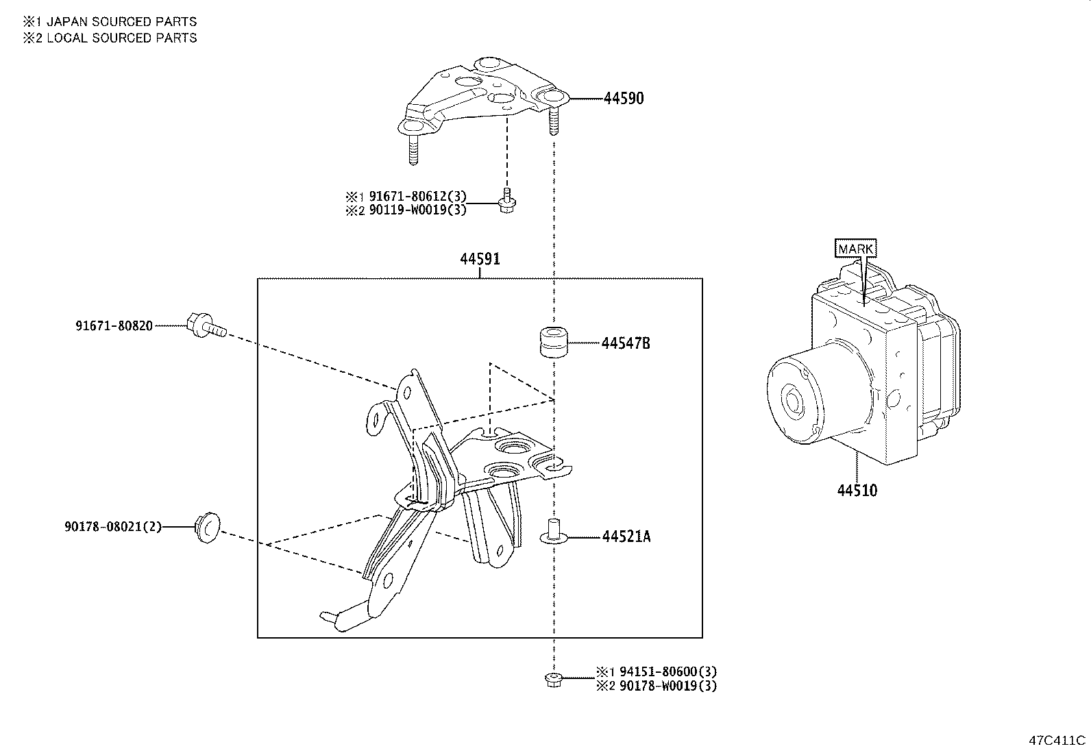 47315-K0010 TUBE, FRONT BRAKE, NO.5 product image