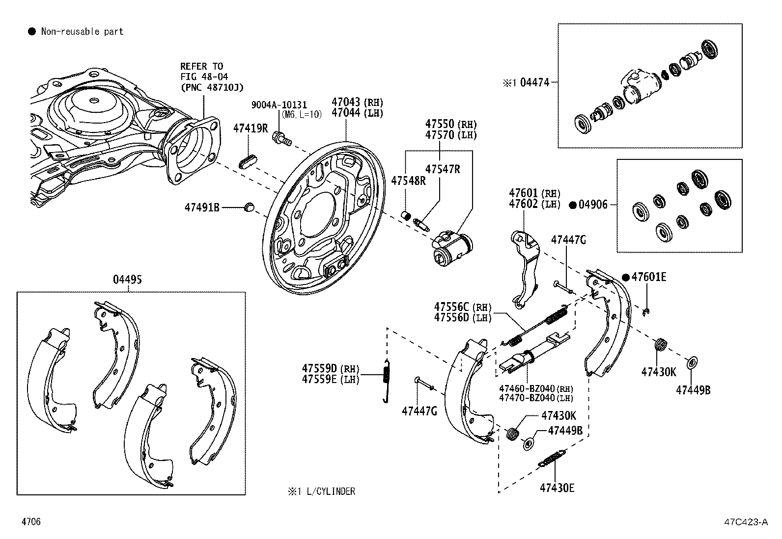 04495-BZ143 SHOE KIT, REAR BRAKE product image