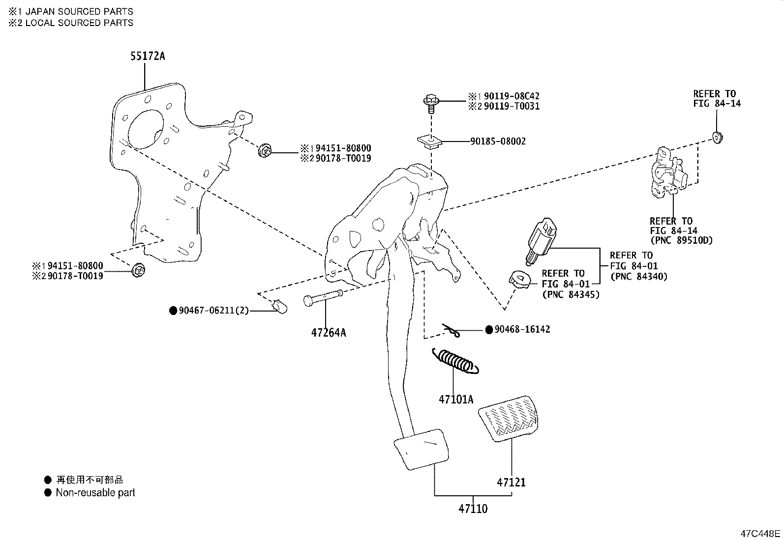 47110-0A080 SUPPORT ASSY, BRAKE PEDAL product image
