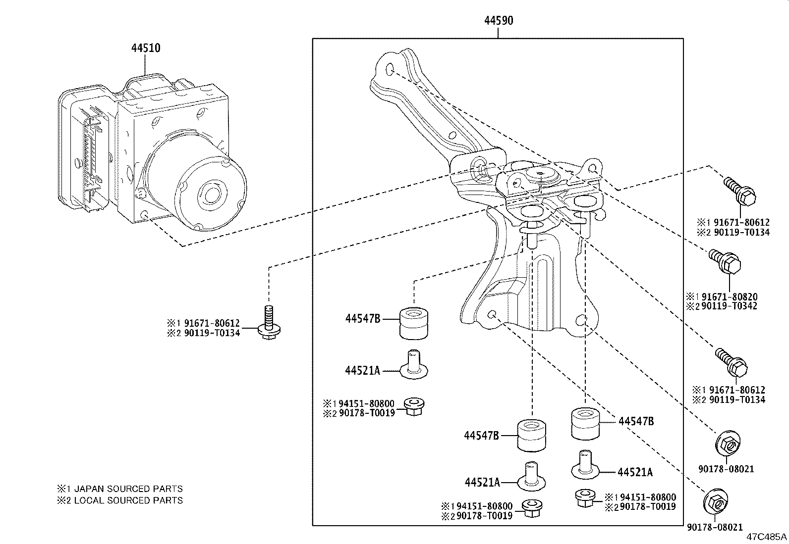 47311-0A040 TUBE, FRONT BRAKE, NO.1 product image