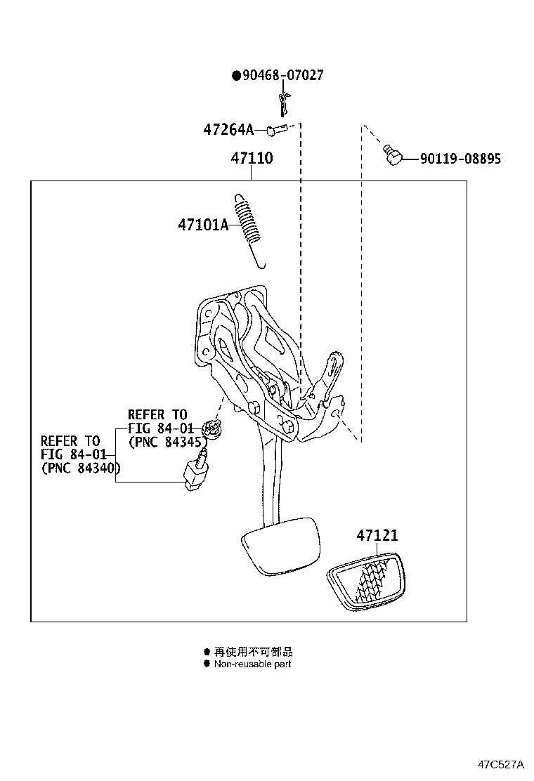 47110-60324 SUPPORT ASSY, BRAKE PEDAL product image