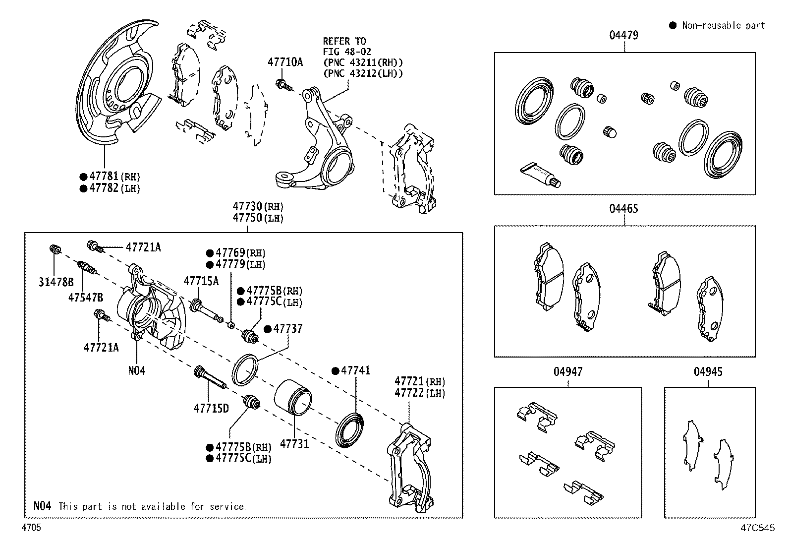 47737-BZ050 SEAL, FRONT DISC BRAKE CYLINDER PISTON product image