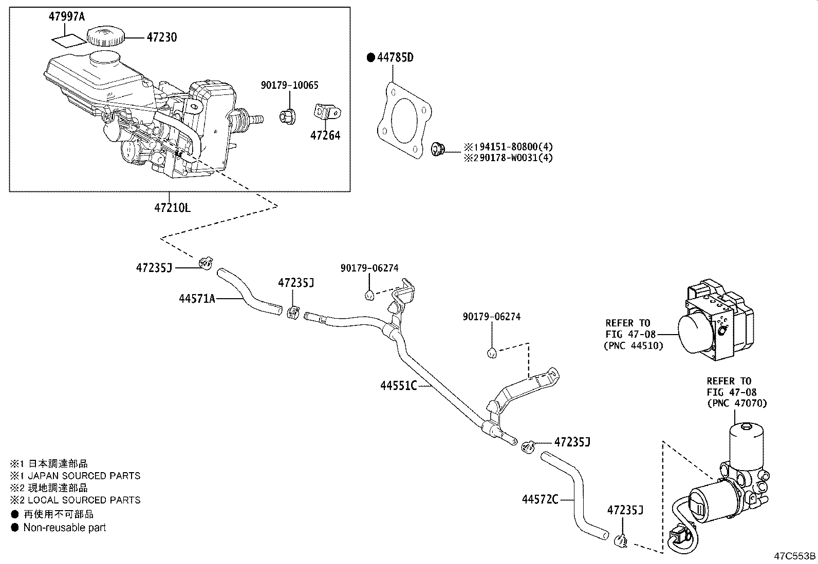 47050-33751 BRAKE BOOSTER ASSY, W/MASTER CYLINDER product image