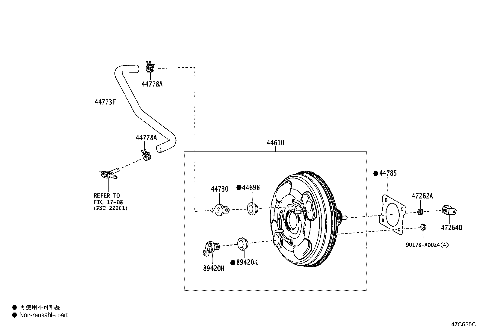 44785-02060 GASKET, BRAKE BOOSTER product image