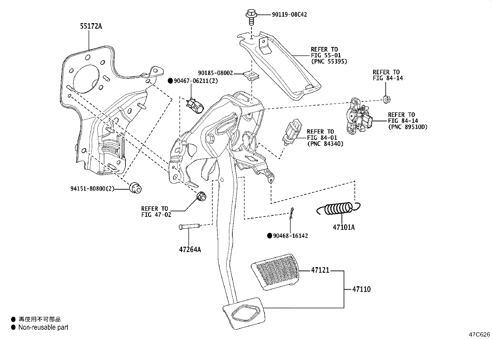 47110-10030 SUPPORT ASSY, BRAKE PEDAL product image