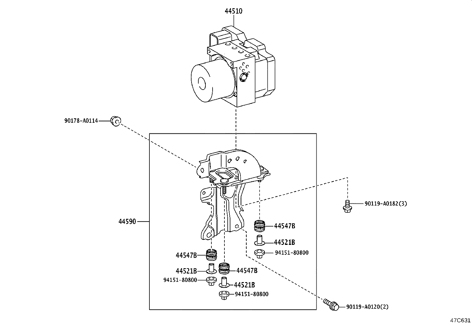 44590-48290 BRACKET ASSY, BRAKE ACTUATOR product image