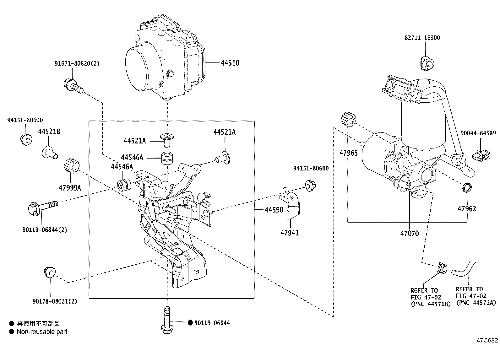 47315-10220 TUBE, FRONT BRAKE, NO.5 product image