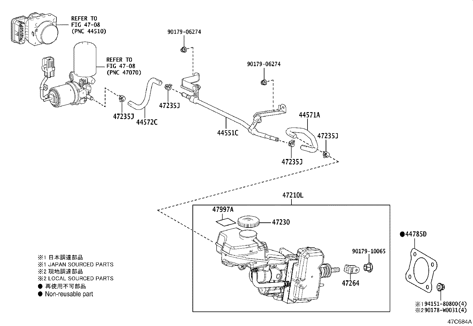 47050-33751 BRAKE BOOSTER ASSY, W/MASTER CYLINDER product image