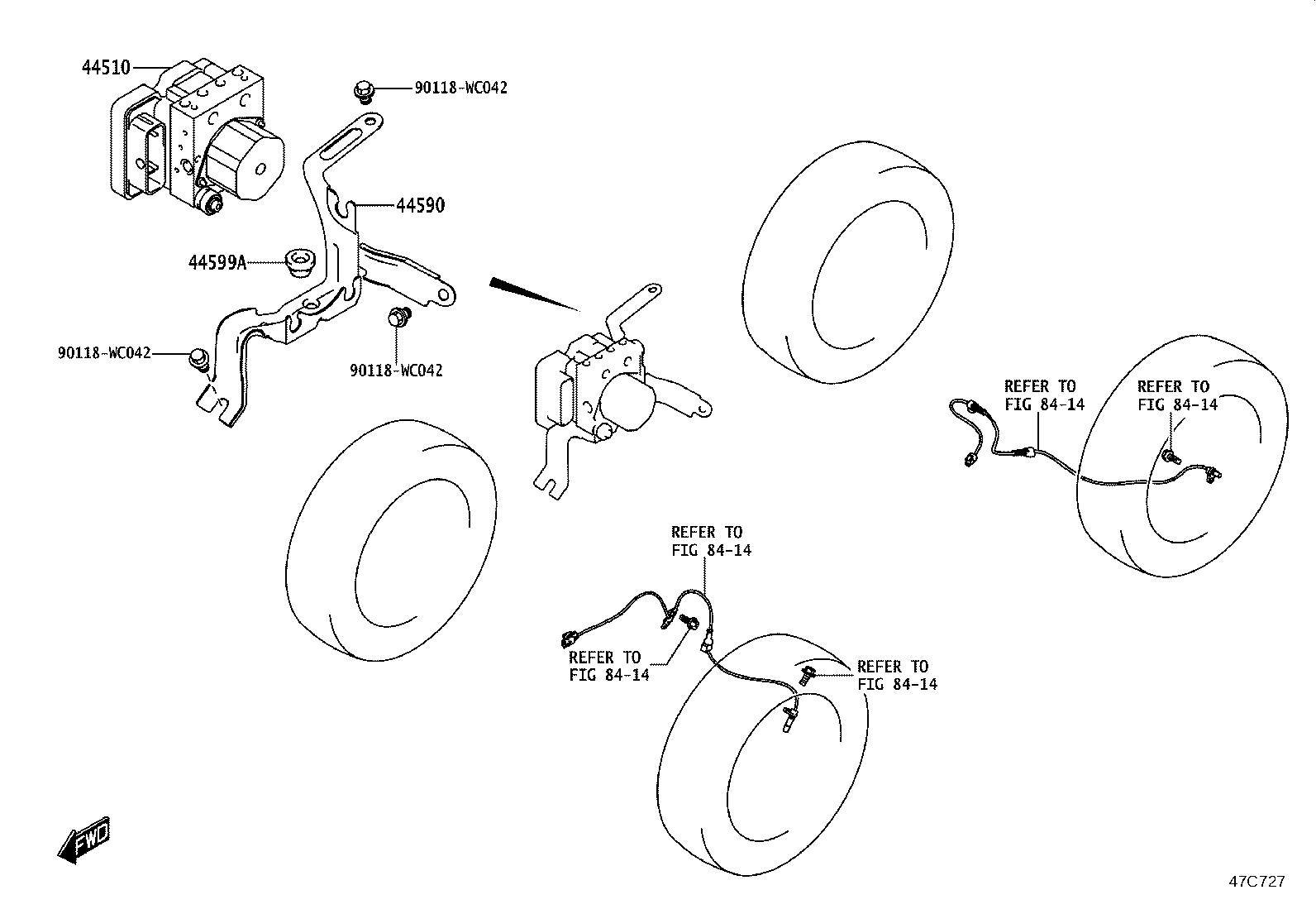 44590-WC003 BRACKET ASSY, BRAKE ACTUATOR product image
