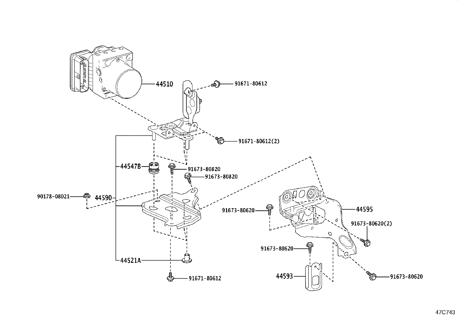 47311-62010 TUBE, FRONT BRAKE, NO.1 product image