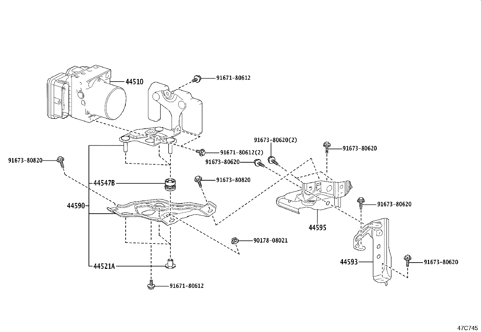 47311-62010 TUBE, FRONT BRAKE, NO.1 product image
