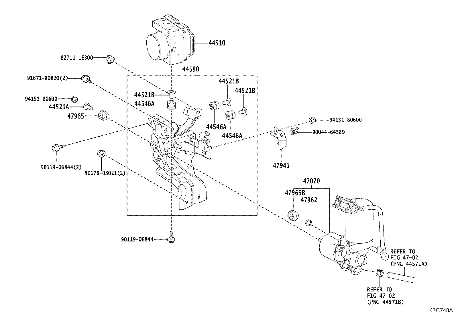47311-76070 TUBE, FRONT BRAKE, NO.1 product image