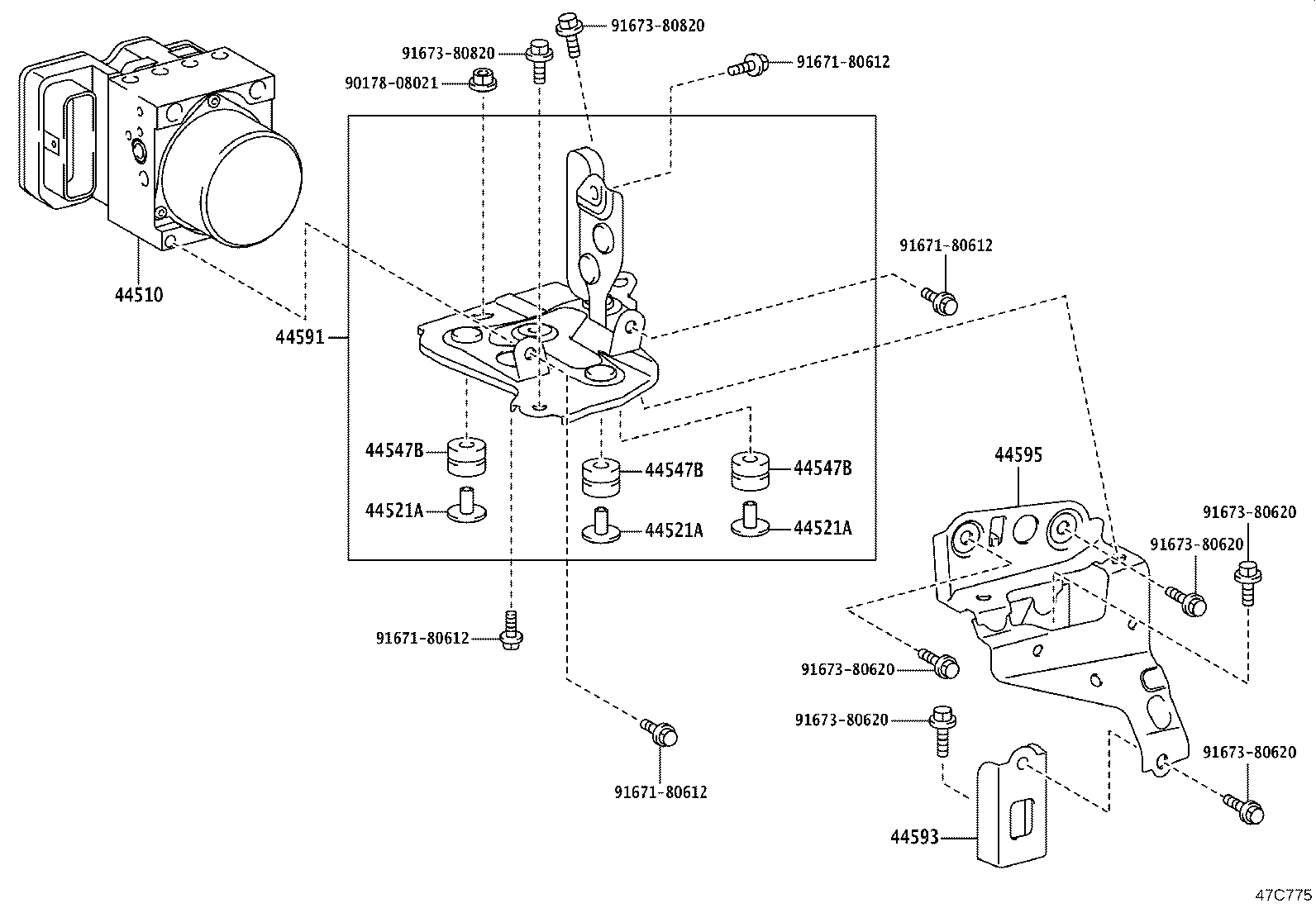 47311-50140 TUBE, FRONT BRAKE, NO.1 product image