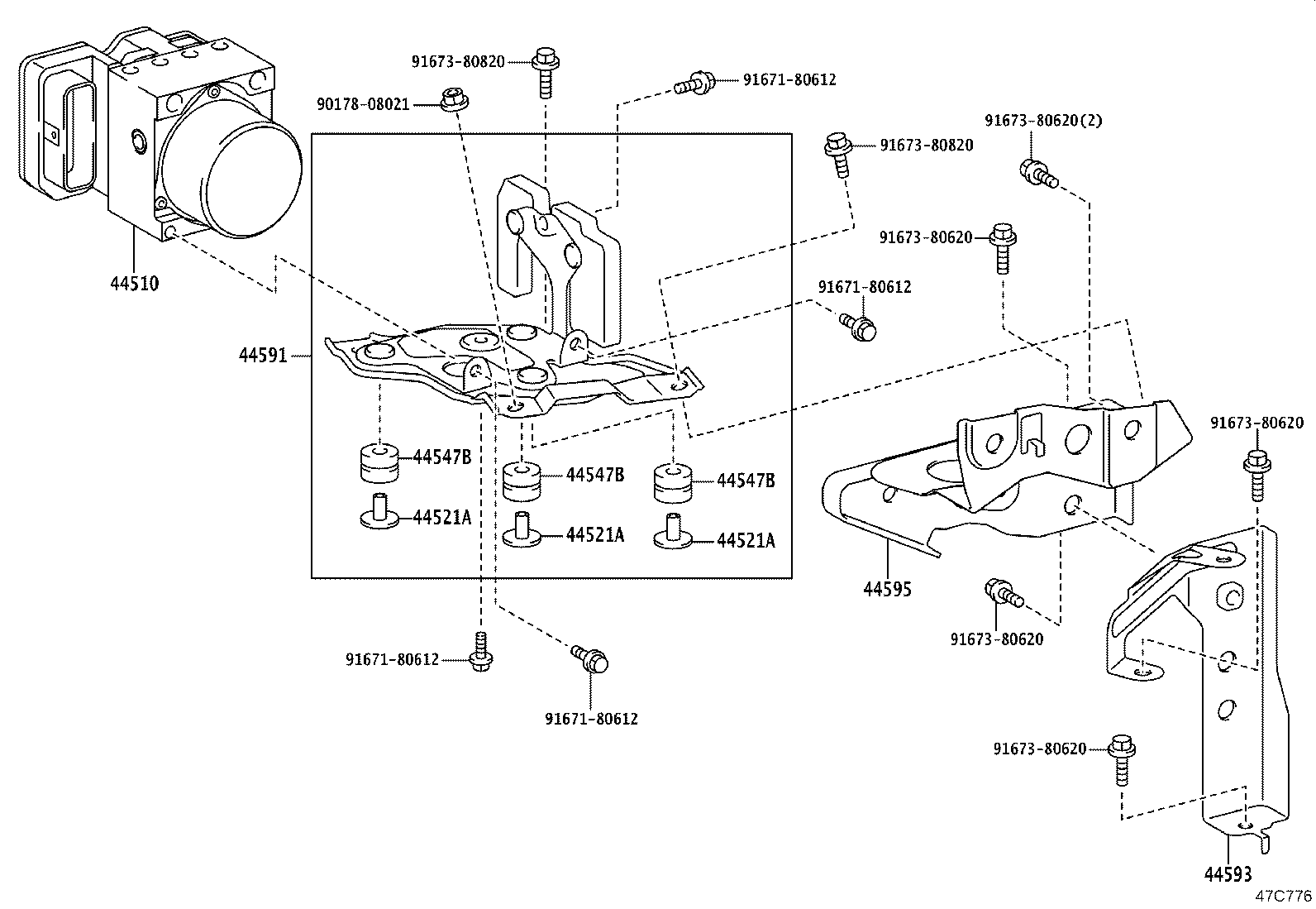 47311-50140 TUBE, FRONT BRAKE, NO.1 product image