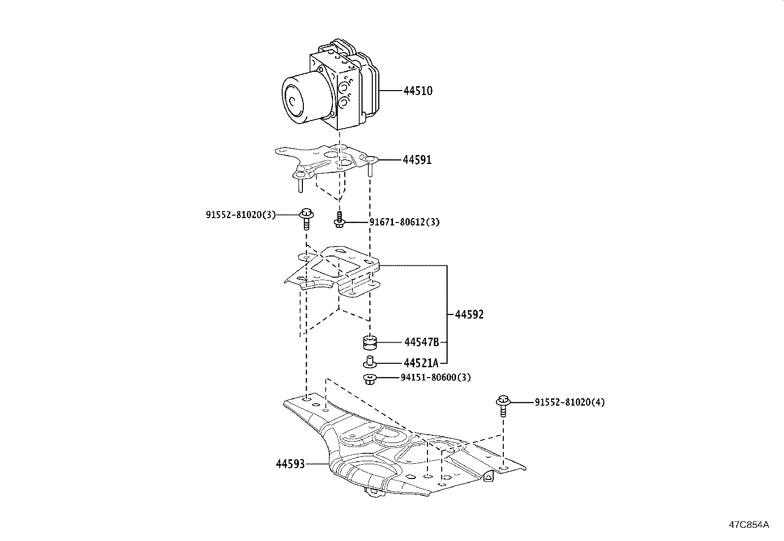 44592-55010 BRACKET, BRAKE ACTUATOR, NO.2 product image