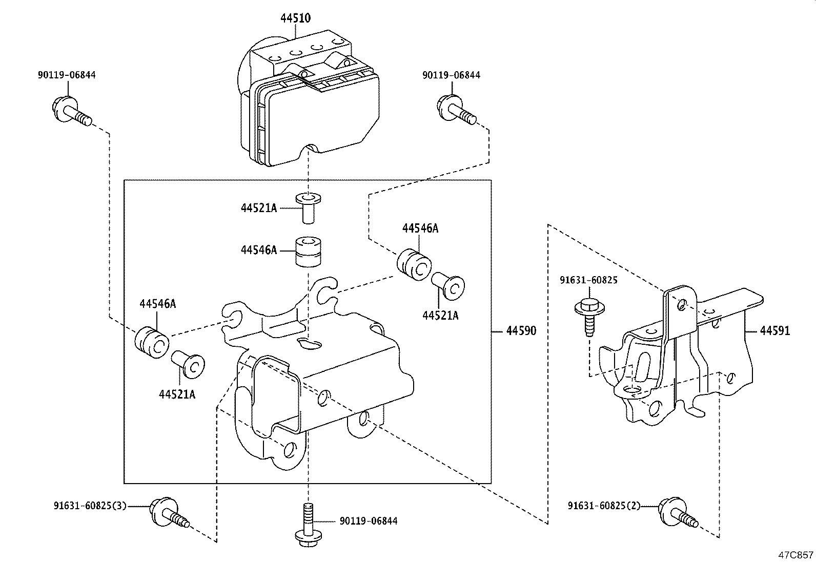 44050-0DE50 ACTUATOR ASSY, BRAKE product image