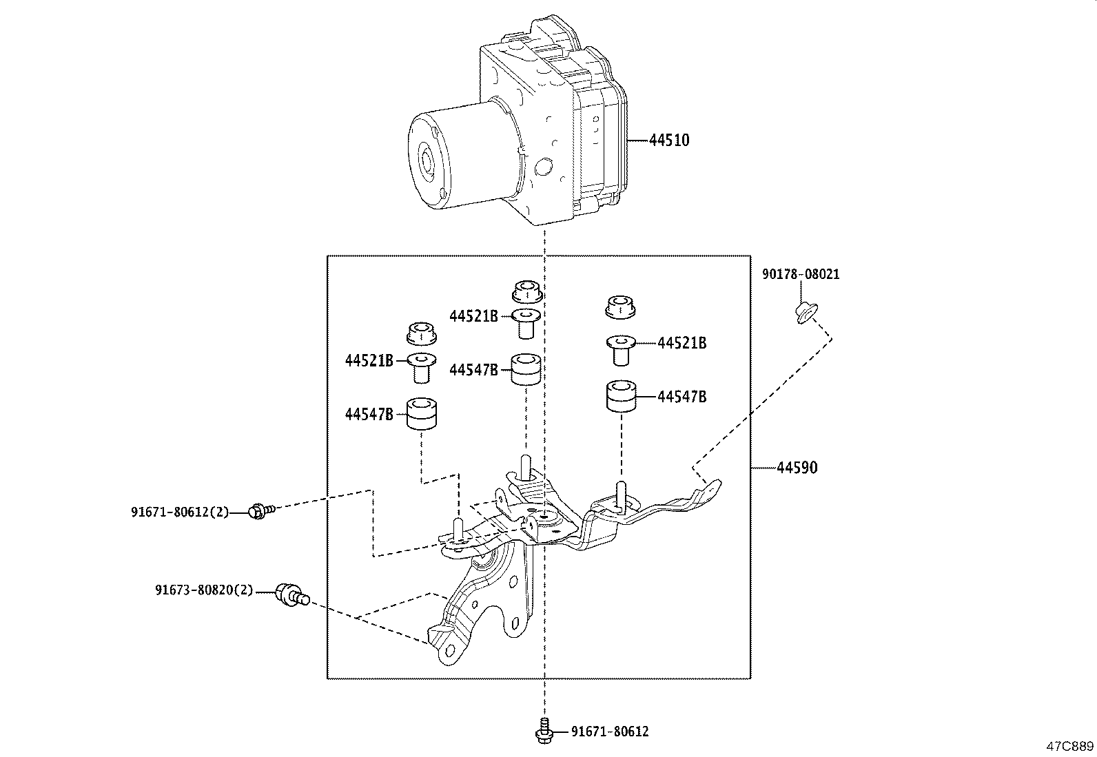 47311-33430 TUBE, FRONT BRAKE, NO.1 product image