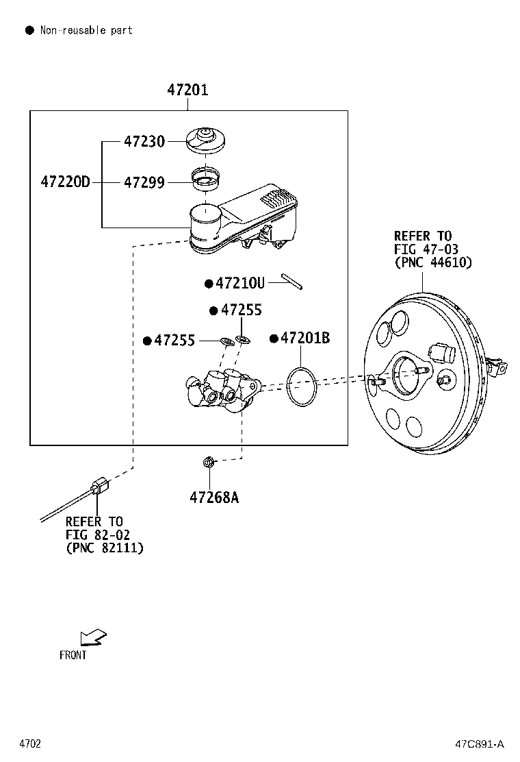 Toyota 47220-BZ430 RESERVOIR ASSY, BRAKE MASTER CYLINDER