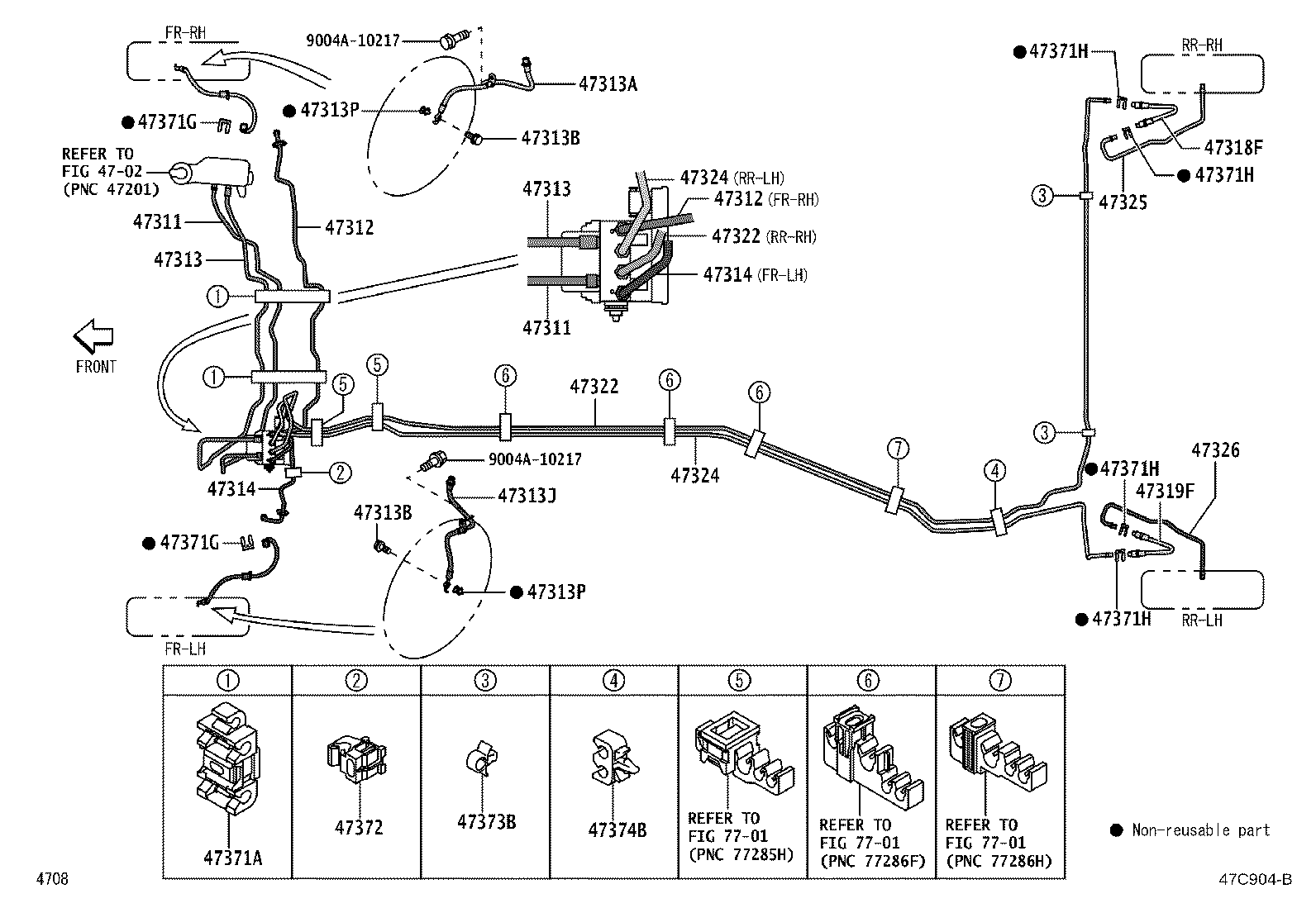 Toyota 90044-64918 CLAMP, BRAKE TUBE, NO.3