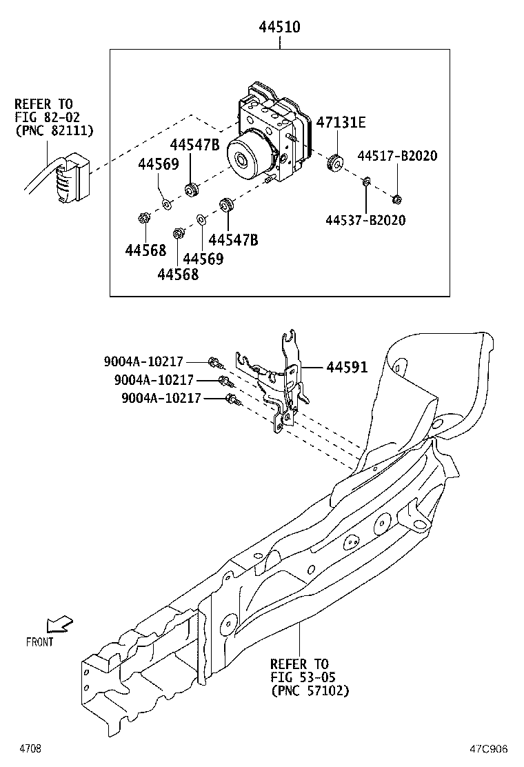 44591-BZ170 BRACKET, BRAKE ACTUATOR, NO.1 product image