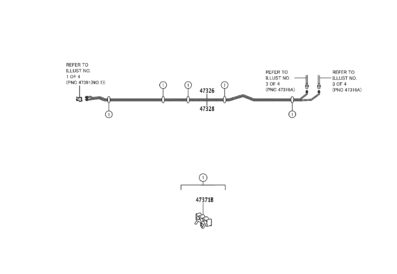 47312-37F71 TUBE, FRONT BRAKE, NO.2 product image