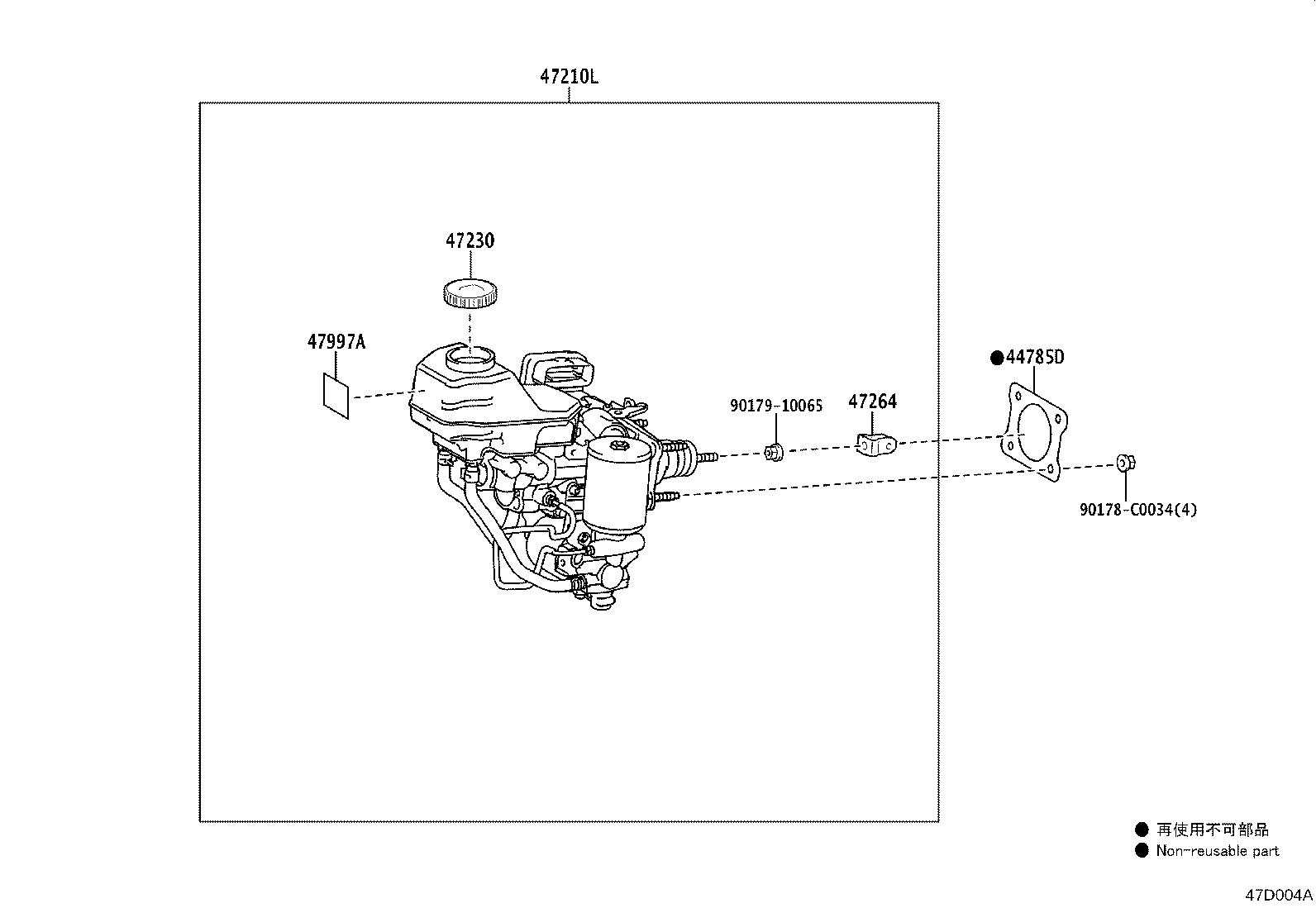 47050-0R021 BRAKE BOOSTER ASSY, W/MASTER CYLINDER product image
