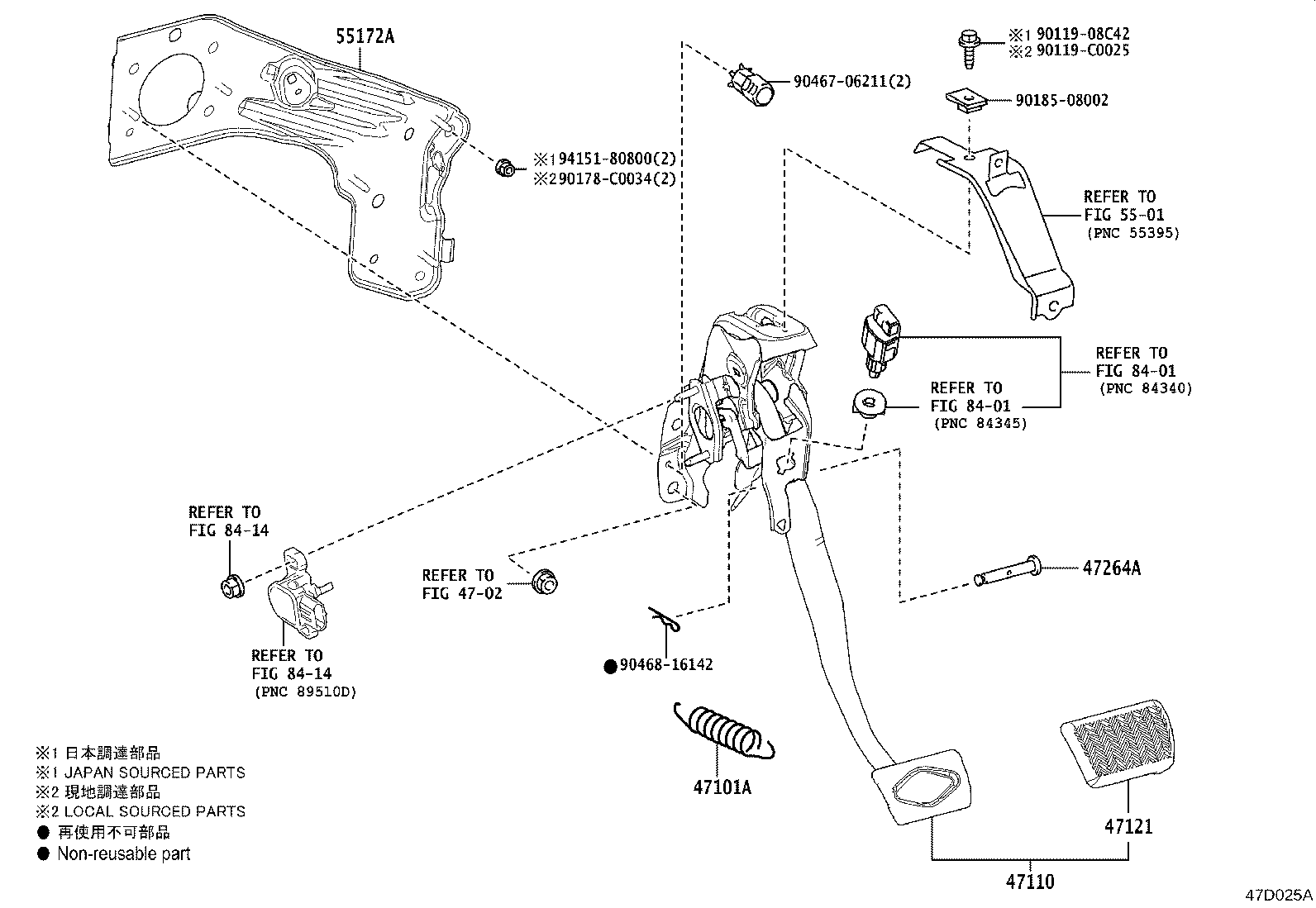 47110-F4140 SUPPORT ASSY, BRAKE PEDAL product image
