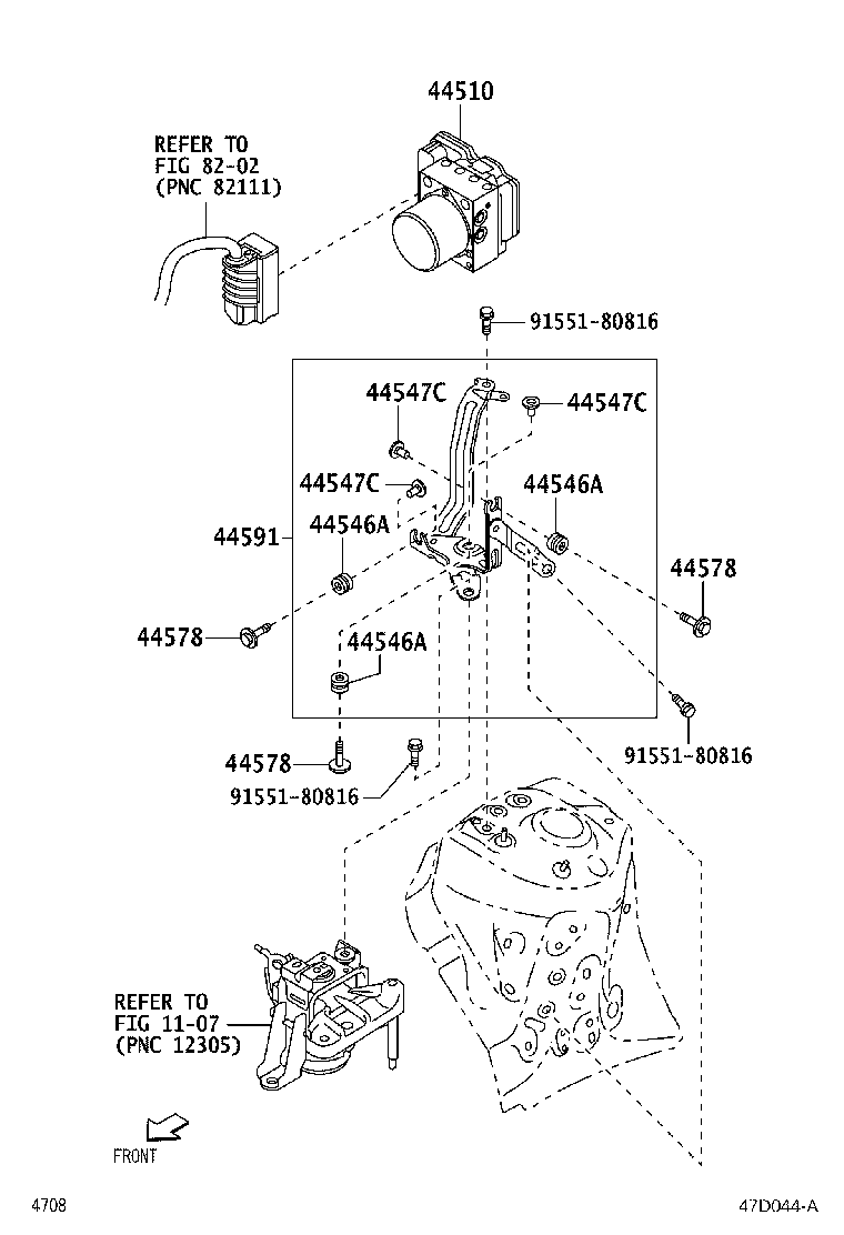 44590-B1030 BRACKET, BRAKE ACTUATOR, NO.1 product image