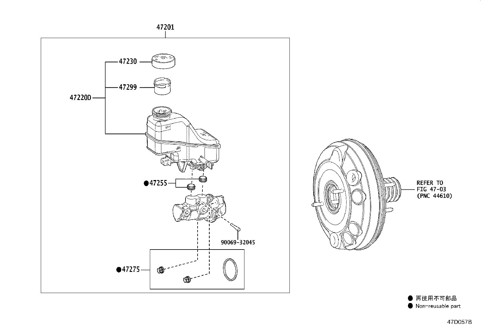 47220-09300 RESERVOIR ASSY, BRAKE MASTER CYLINDER product image
