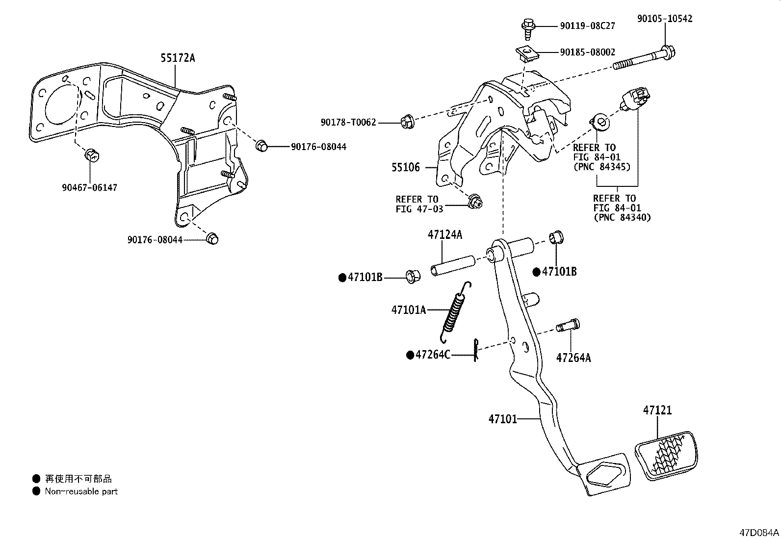 Toyota 90507-T0003 SPRING(FOR BRAKE PEDAL RETURN)
