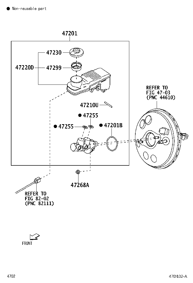 Toyota 47220-BZ490 RESERVOIR ASSY, BRAKE MASTER CYLINDER